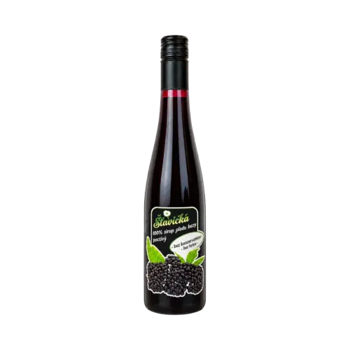 Sirup z plodov bazy čiernej 0,5 l – Šťavička
