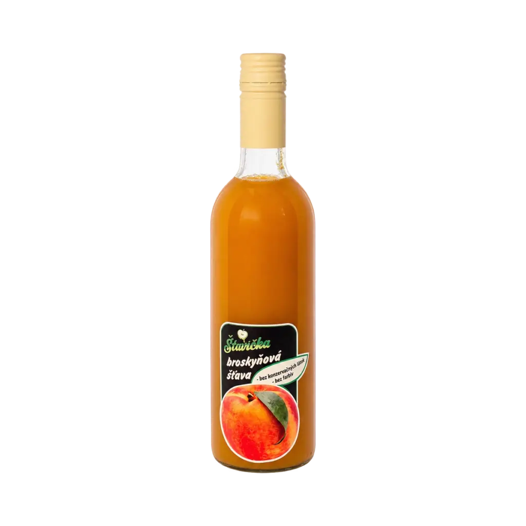 Broskyňová šťava 100% prírodná, 0,75 l